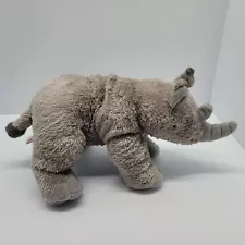 Aurora Plush Rhino 13" Grey Stuffed Animal Zoo African Safari w Horns