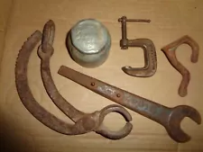 GROUP of ANTIQUE TOOLS, ETC