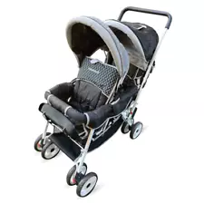 Amoroso® - Lightweight Deluxe Twin Black Double Stroller