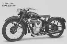 BMW R23 250cc 1938 single cylinder motorcycle photo press photograph