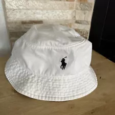 Polo Ralph Lauren Men Cotton White Bucket Hat Size L/XL