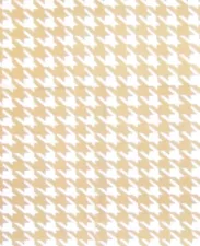 Home dec TAN & white Houndstooth print 14" X 39" Quilt, Craft & Sewing FABRIC