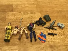 GI JOE Xamot, Snake Eyes, Alley Viper Broken Missing Pieces As Is For Parts Lot