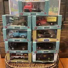 M2 Machines Classic Trucks And Cars Lot Of 9 Diecast 1/64