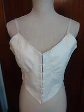 White Faux Leather Crop Top Medium