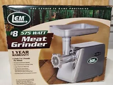 LEM Electric Meat Grinder # 8 575 Watts Grinds Up To 3lbs/minute