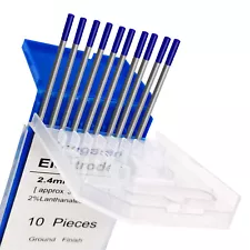 3/32"X7" TIG Tungsten Electrode Welding Rod 2% Lanthanated Blue WL20 Sticks 10pc