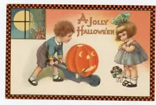 Halloween Winsch Frexias Checkered Border Girl Boy JOL Puppy