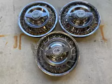 3 Vintage 1962-1963 GM Corvair Chevy II 13" Wire Wheel Cover Hubcap & Spinners