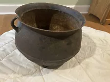 Antique Cast Iron Cauldron Pot Cowboy Campfire Kettle Flower Pot 1800s Rare