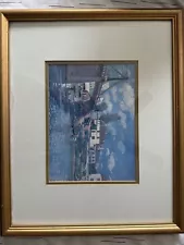 Framed Print of Art Painting “Bridge at Villeneuve-la-Garenne” By Alfred Sisley