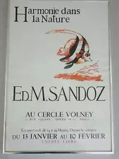 E M Sandoz / ORIGINAL "HARMONIE DANS LA NATURE" EXHIBITION POSTER