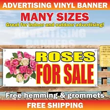 ROSES FOR SALE Advertising Banner Vinyl Sign flowers fresh tulips bouquets shop