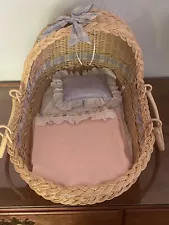 American Girl Bitty Baby Lullaby Wicker Moses Basket