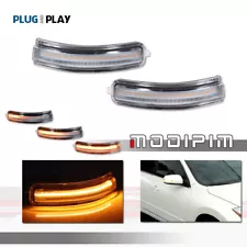 Clear Sequential Amber LED Side Mirror Signal Lights For 2009-2014 Nissan Maxima (For: 2009 Nissan Maxima)