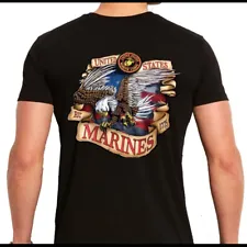 US Marine Corps Marines Attacking Eagle Adult T-shirt Tee Officially licensed