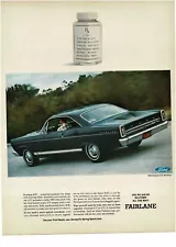 1966 FORD Fairlane GT Nightmist Blue 2-door Hardtop Coupe Vintage Print Ad