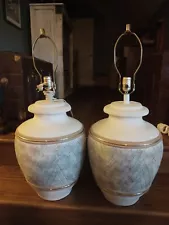 Vintage Pair Of Large Southwestern Lamps