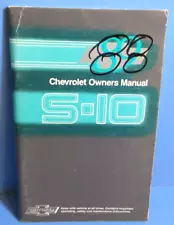 89 1989 Chevrolet S-10/S10 owners manual (For: More than one vehicle)