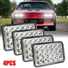 4PCS 4x6" LED Headlights Hi-Lo fit for Chevrolet Camaro Iroc-Z Z28 82-92 T7500 (For: 1985 Z28)