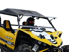 SuperATV Heavy Duty Scratch Resistant Flip Windshield for Yamaha YXZ (2016-2018)