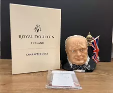 ROYAL DOULTON 'WINSTON CHURCHILL' LARGE CHARACTER JUG D7298 2009 JOTY - *RARE!*