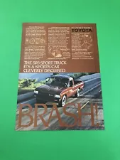 1982 1983 TOYOTA SR5 SPORT PICK UP TRUCK ORIGINAL PRINT AD ADVERTISEMENT B3