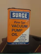 VINTAGE FARM MILKING MACHINE SURGE VACUUM PUMP OIL CAN 32 OZ. BABSON BROS. CHI