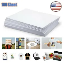 100PCS T-shirt A4 Iron On Heat Transfer Paper Inkjet Print Press Light Cheaper