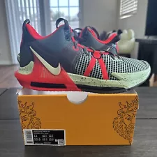 Brand New Nike Lebron Witness 7 Basketball Shoes Volt Crimson/Alligator. Size 11