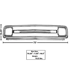 1969~1970 Chevy Pickup Truck Grille Shell Chrome w/Center Bar Dynacorn M1136