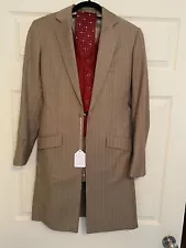 Carl Meyers Custom Tan Pinstripe Saddleseat Suit With Vest For Junior Exhibitor