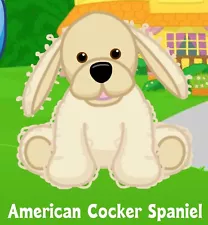 Webkinz Classic American Cocker Spaniel hm202 Retired Virtual Adoption Code Only