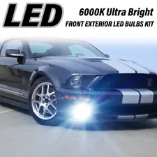 For Ford Mustang Shelby GT500 2007-2014 -2PC 6000K White LED Fog Light Bulb Lamp