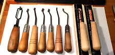 9 VINTAGE GUNLINE, DEM-BART, BROWNELL, LUTZ CHECKERING TOOLS