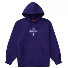 Authentic Supreme FW20 Cross Box Logo Hoodie XL Bogo Sweatshirt Purple New