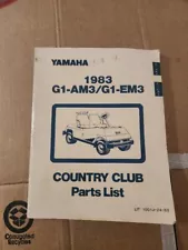 Yamaha 1983 GOLF CART G1-AM3/G1-EMS COUNTRY CLUB PARTS LIST BOOK FREE SHIPPING