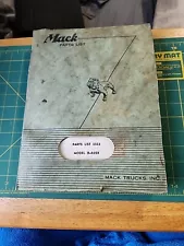 1955 Mack Trucks Parts Book Model B-62SX Fair Condition