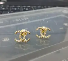 Round Cut Simulated Diamond Earrings 14K Yellow Gold Plated