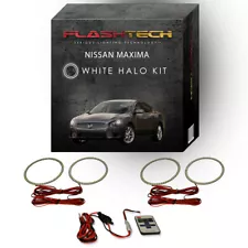 White Angel Eye LED Halo kit & RF Remote for 2009-2014 Nissan Maxima Headlights