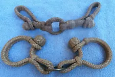 2 Sets Horse Hobles Rawhide Ranch Made and Parchute Cord