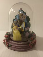 Vintage Disney Beauty And The Beast Under Glass Dome