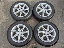 4x SET OF MK1 PEUGEOT 208 15" 6J ET23 4-STUD 7-SPOKE ALLOY WHEELS RIMS & 1 TYRE