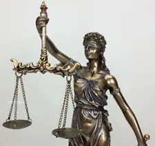 Blind Lady Justice Scales Lawyer Firm Attorney Statue Office Desk Barrister Gift