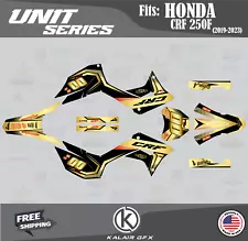 Graphics Kit for HONDA CRF250F (2019-2023) Unit - GOLD