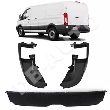 For 2015-2022 Ford Transit Rear Bumper Cover W/O Reflector + Side End Cap Covers (For: 2017 Ford Transit-250)