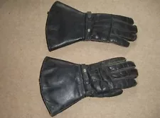 Vintage leather Slazenger motorcycle gauntlets, wool lining