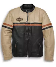 Vintage Mens Harley Davidson Adventure Motorcycle Racing HD Biker Leather Jacket