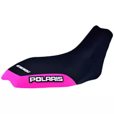 Polaris Outlaw 90 110 SEAT COVER - PINK SIDES w/ BLACK TOP with logo #252U