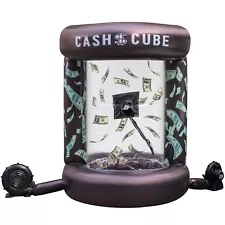 VEVOR Inflatable Cash Cube Booth Money Grab Machine w/ 2 Blowers Event Activity